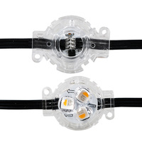 Venta caliente DC12v al aire libre impermeable IP67 RGB RGBW 3 LEDs 30mm luz permanente decoración de Navidad luz LED punto píxel Luz
