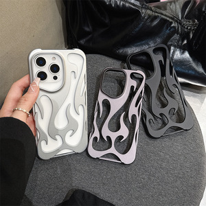 Nueva tendencia Frosted Hollow Flame Modeling Protección a prueba de golpes Funda para teléfono móvil para IPhones 15 Pro Max 16 15 14 13 12 <span class=keywords><strong>11</strong></span> - Product Image 2