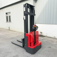 Chariot élévateur à palettes électrique à conducteur marchant pour allées étroites de 2 tonnes, chariot élévateur tout-terrain robuste pour entrepôt, transpalette portable