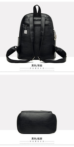 Factory Wholesale Ladies Luxury Design Student School <b>Backpack</b> Bag <b>Large</b> Capacity Pu <b>Leather</b> Handbags for Women - Product Image 5