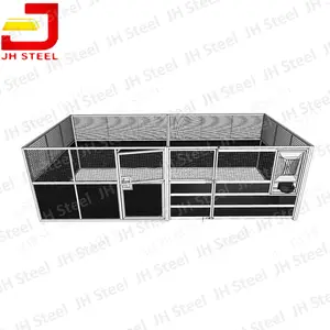Yüksek kalite özelleştirilmiş prefabrik 3.5x3.5m galvanizli taşınabilir at kararlı ile tezgahları shelfter çatı