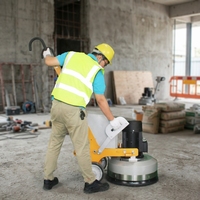 Meuleuse à béton planétaire Merrock de 25 pouces à 9 têtes avec moteur et boîte de vitesses 7500W pour sols en terrazzo