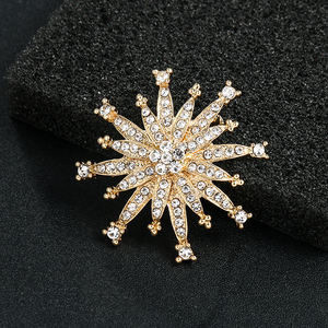 Spille a Forma di Stella a Otto Punte Weiman, Lussuose Spille da Donna alla Moda con Strass e Cristalli Placcati Oro, Personalizzabili - Product Image 3
