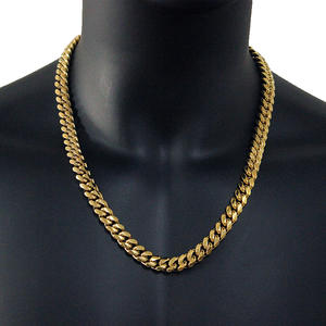 الهيب هوب مجوهرات 10 مللي متر الكوبية وصلة عُقد رخيص للرجال الفولاذ المقاوم للصدأ القلائد قلادة الرجال المجوهرات - Product Image 4