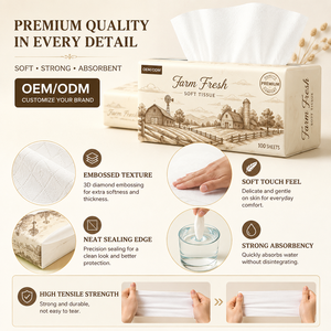 Conception personnalisée de maisons rustiques de style verger et de chalets avec service OEM ODM pour mouchoirs en papier facial en pâte de bois vierge pour la maison - Product Image 3