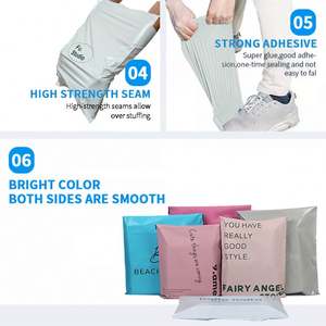 Sac d'expédition express imperméable à fermeture hermétique écologique, sac en polyéthylène pour courrier avec un joli logo, pour vêtements - Product Image 6