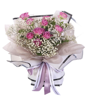 Feuille de papier d'emballage PVC double face imperméable personnalisée 57x57cm pour emballer les bouquets et les fleurs avec impression à l'écran