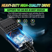 JHS Luces Lamp-u Accesorios para Moto Faro Antiniebla Focos LED de 4 Lentes para Parrilla de Coche Foco para Motocicleta