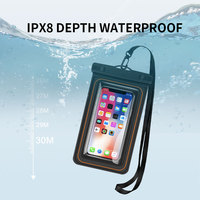 Flottant IPX8 universel écran tactile étanche pochette pour téléphone PVC éponge étanche coque de téléphone avec lanière réglable et brassard