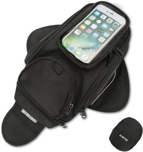 Bolsa de depósito para motocicleta resistente al agua con bolsa de depósito de combustible de aceite de Gas magnético negro ventana más grande para <span class=keywords><strong>Honda</strong></span> Yamaha Suzuki Kawasaki - Product Image 1