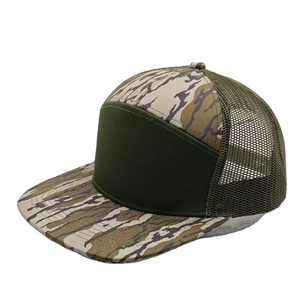 قبعة قطنية ذات <span class=keywords><strong>7</strong></span> ألواح عالية الجودة من شبكة gorraas Trucker ، قبعة Snapback فارغة - Product Image 2