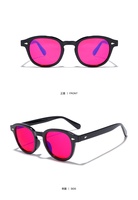 Lunettes de lecture anti-reflet OEM avec filtre AR, verres PC rouges bloquant la lumière bleue, monture ronde style « Rice Nail »