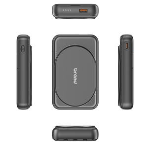 Batterie externe ultra-fine 10000 mAh à succès avec support, affichage numérique et câble 3-en-1 intégré, charge rapide bidirectionnelle Type C - Product Image 6