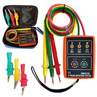 Détecteur d'indicateur de phase, compteur LED 60V~600Vac, testeur de séquence de phase, testeur de rotation de phase triphasé, haute précision, protection IP55