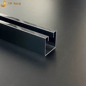 LL420 Modern Stainless Steel U-Shaped Groove Decorative Edging Strip 304 Waterproof Background Wall <b>Ceiling</b> Black Apartment - Product Image 1