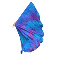 Drapeau de culte en soie flexible Nayaking Feather Light Prophetic Tie-dye, bannière de louange liturgique pour l'église, danse d'adoration, demi-cercle