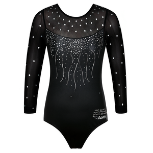 Leotardo de Gimnasia y Danza de Manga Larga para Mujer, Venta al Por Mayor, Alta Calidad, Nailon/Poliéster, Secado Rápido, Transpirable, para Entrenamiento, MANGOES - Product Image 1