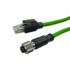 ขั้วต่อ RJ45 M12 X-Type แปดคอร์สายเซ็นเซอร์เครือข่ายอุตสาหกรรมรถมอเตอร์ไซค์กันน้ำได้สองชั้นป้องกันน้ำได้ IP67 - Product Image 4