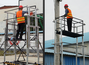 Andamio eléctrico resistente de carga de 600kg, plataforma elevadora de 12 metros, plataforma elevadora plegable móvil - Product Image 6