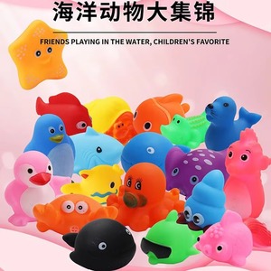 Jouets aquatiques pour enfants, ensemble de canards jaunes en caoutchouc souple pour la baignade et le bain des bébés, à presser - Product Image 6