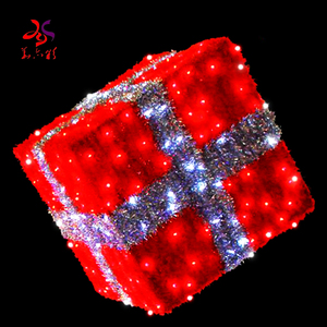 Decorazioni Natalizie Giganti da Esterno Scatola Regalo Luminosa in Ferro con Luci a Led Fatta a Mano e di Dimensioni Personalizzate - Product Image 6