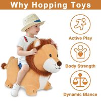 Bouncy Pals Lion Hopper jouet intérieur/extérieur en caoutchouc gonflable tour videur pour les tout-petits enfants cadeau d'anniversaire cheval sautant