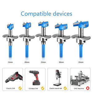 Escariador de bisagras con mango hexagonal para posicionamiento en carpintería-001 - Product Image 6