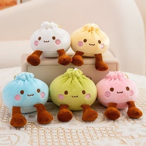 Gantungan Kunci Roti Kukus Super Lembut Bahan Plush, Mainan Makanan Mini, Hiasan Tas Ransel, Kado Ulang Tahun 10cm, Penghilang Stres - Product Image 1