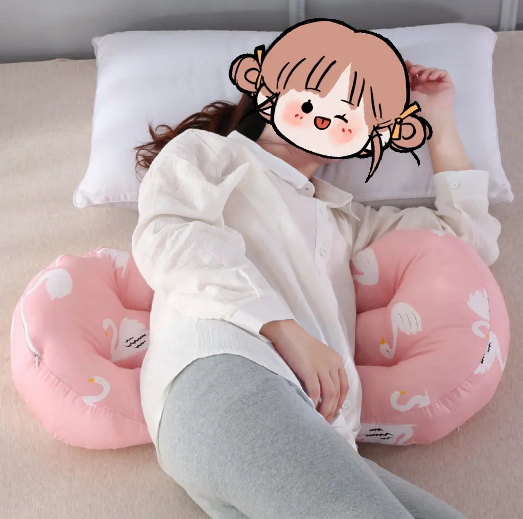 Butterfly shape Pregnancy Pillow Support for Back Legs Belly of Pregnant Women Detachable and Adjustable with Pillow Cover