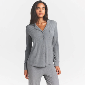 Ensemble de vêtements décontractés pour femmes, personnalisé, à manches longues, boutonné, en tricot doux, pour le printemps et l'automne, couleur unie, pour la maison - Product Image 4