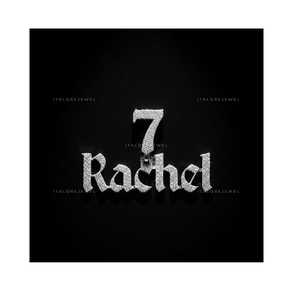 Nouveau Pendentif Lettre Rachel en Moissanite et Perle d'Eau Douce, Plaqué Or Blanc 7 sur Argent 925, Style Hip Hop, Cadeau Unisexe - Product Image 1