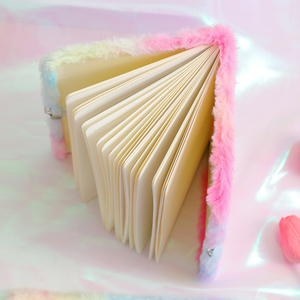 Couverture souple <span class=keywords><strong>Kawaii</strong></span> mignon écriture <span class=keywords><strong>dessin</strong></span> Journal Journal bloc-notes doux Animal en peluche A5 <span class=keywords><strong>dessin</strong></span> animé étudiant Journal fourrure moelleux cahier - Product Image 4