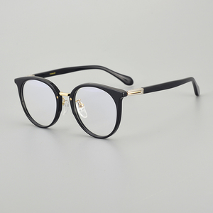 Nouveauté KS-<span class=keywords><strong>206</strong></span> Gentleman unisexe acétate ovale lunettes optiques noir tortue épaisse italie mode montures carrées en acétate - Product Image 4