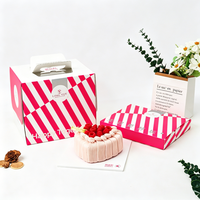 Boîtes cadeaux en papier pour gâteaux à emporter avec fenêtre transparente et poignée, emballage de boulangerie pour anniversaires et mariages