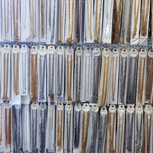 Moda zincirleri kolye, toptan cadena su geçirmez kararmaz ücretsiz erkek kadın takı 18K altın paslanmaz çelik zincir kolye - Product Image 1