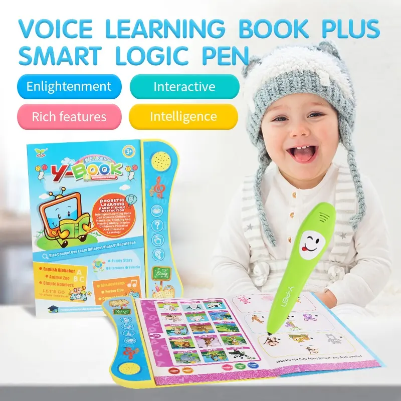 Niño inteligente máquina de aprendizaje de voz libro de aprendizaje con lógica inteligentes <span class=keywords><strong>pluma</strong></span>