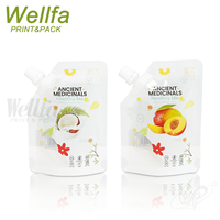 Pochette Doypack personnalisée avec logo, 250 ml, 500 ml, pour boissons, jus, liquides, avec bec verseur, qualité alimentaire, rechargeable, avec fenêtre transparente, sac souple autoportant