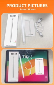 Dual Charging Stylus <b>Pen</b> for iPad 494 Magnetic Wireless Bluetooth Type-C Palm Rejection Tilt Sensor Battery Display White - Product Image 4