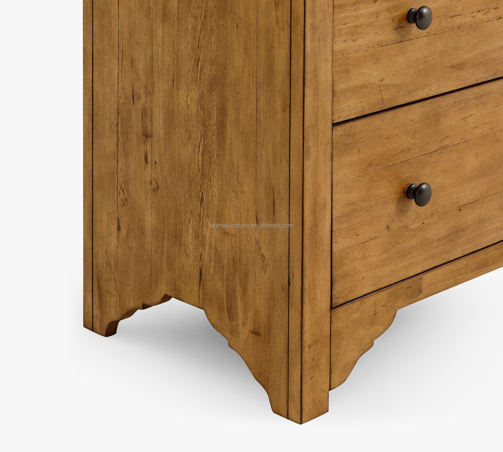 Heritage Farmhouse 6-Drawer Dresser Villa bedroom furniture drawer dresser cupboard chests cabinet