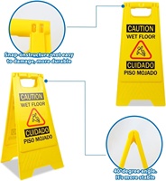 Panneau de signalisation routière portable à message variable, flexible, jaune vif, pour sol mouillé, vente en gros d'usine