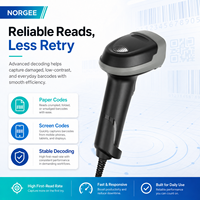 Escáner de Código de Barras 2D NORGEE N1100 USB Plug and Play, Lector de Códigos QR Portátil, Compatible con Alipay
