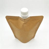 Vente directe usine – Sachet d'emballage biodégradable personnalisable en papier kraft avec bec verseur pour liquides