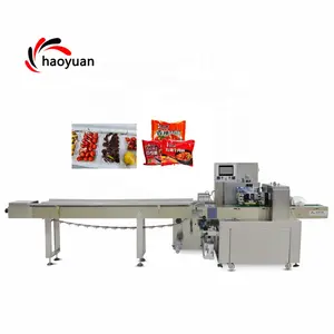 KD-450 Flow Type Automatische Brood Cake Hamburgers Broodje Rusk Verpakking Machine