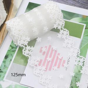 Nouvel Arrivage Ruban de dentelle brodé floral délicat de 175 mm pour garniture de rideaux et voilages 5 yards/rouleau - Product Image 5