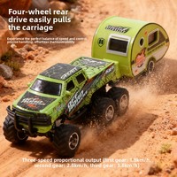 BJQ OEM 1:64 Modèle de camionnette électrique tout-terrain en métal moulé sous pression avec garage de stationnement et simulation six roues pour garçon