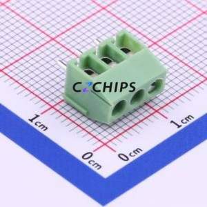 XY350V-3.5-3P Screw Terminal Block Through hole Component (THT),P=3.5mm Connector 1x3P 3.5mm Green Through Hole - Product Image 1