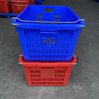 Caisse agricole en treillis métallique renforcé, empilable, avec poignée, pour la récolte des fruits et le stockage en supermarché