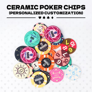 Fichas de Póker de Cerámica de Lujo de Alta Calidad, 10g, 39mm, con Logotipo Personalizado, No Tóxicas, Ecológicas, Duraderas, Hechas a Mano, para Casino en Casa - Product Image 2