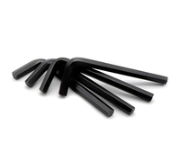 Kunci pas heksagonal berbentuk L hitam dengan ukuran M1.5/M2/M2.5/M3/M4/M5/M6/M8, untuk perbaikan mekanis