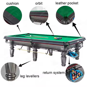 Table de billard classique en bois massif de taille standard, 9 pieds, pour club de billard, sortie d'usine - Product Image 4